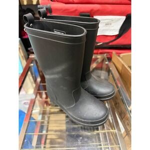 Capelli New York Kids Matte Black Rubber Rain Boots Size 11 RBT-2357K
